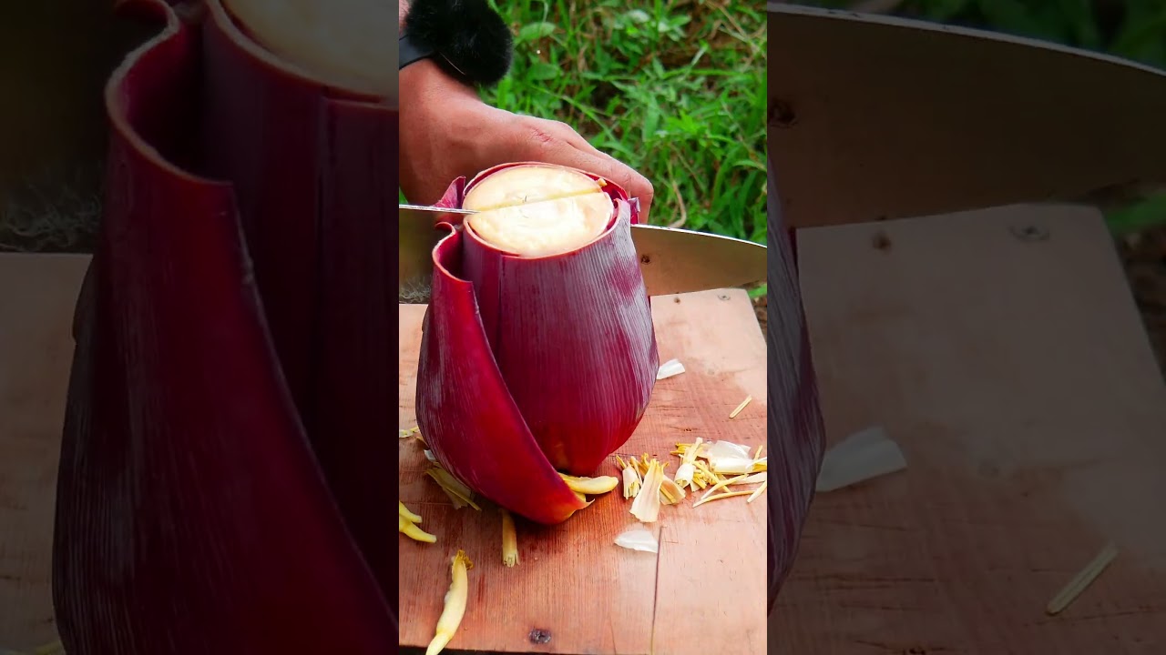 Fantastic banana heart cutting asmr