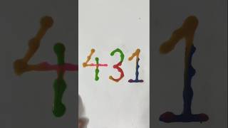 431 number drawing | drops bole magic tale 💧🎨  #shorts #art