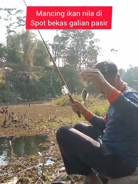 mancing ikan nila di spot bekas galian pasir 👉🎣