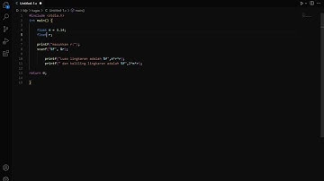 Program C Untuk Menghitung Luas dan Keliling Lingkaran