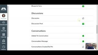 Setting Canvas Notifications