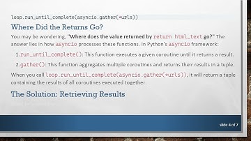 How to Get Return from Event Loop Functions in Python Asyncio