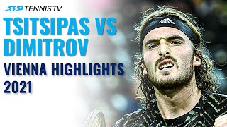 Tsitsipas vs Dimitrov Dramatic Encounter | Vienna 2021 Highlights