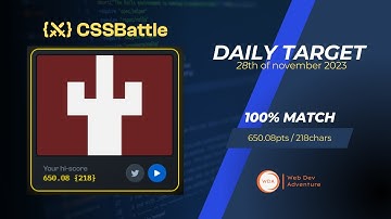 CSSBattle Daily Targets of the 28th November 2023.