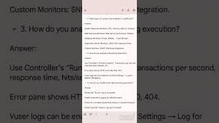 Execution & Monitoring Interview Questions with Answers for LoadRunner#loadrunner #interview