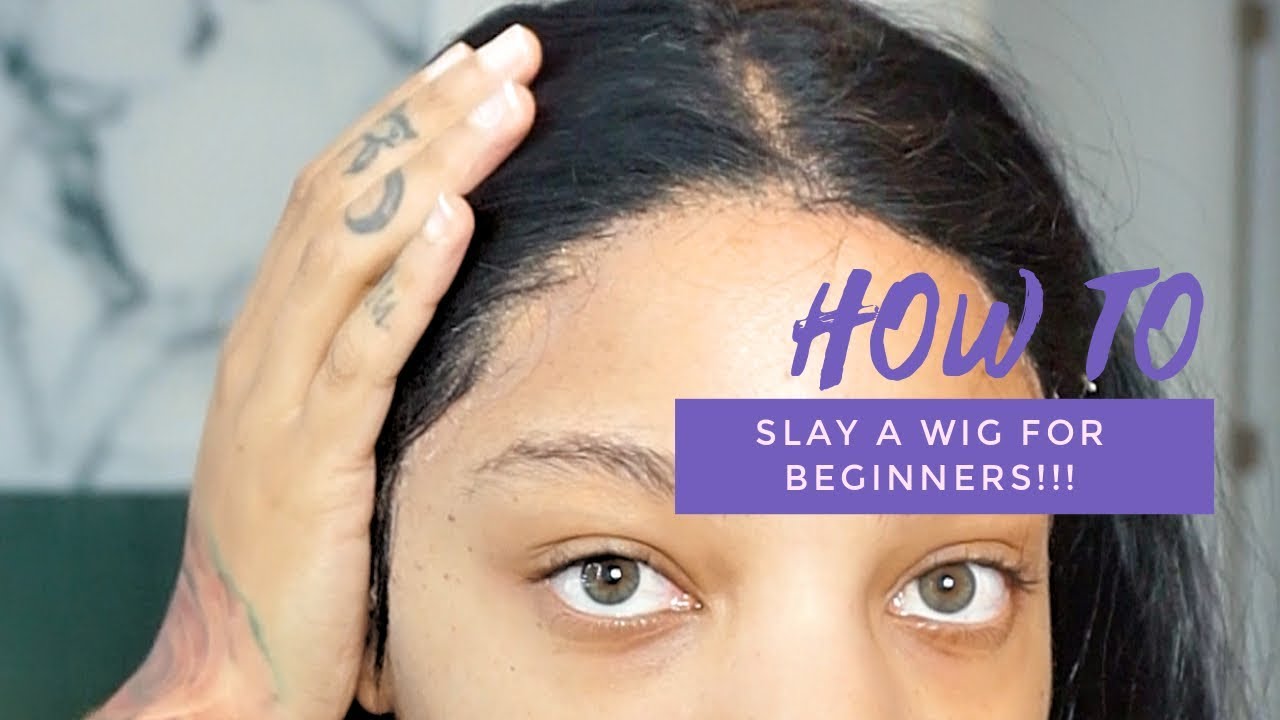 How To No Baby Hair Wig Install Natural flat wig install YouTube