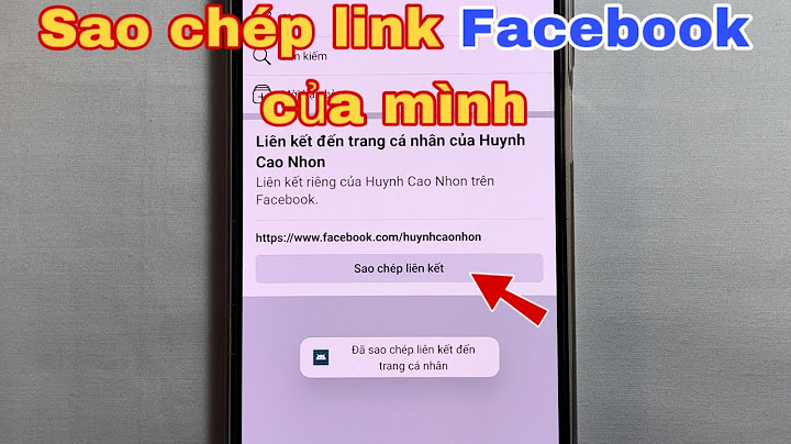 Cách lấy đường link facebook của mình