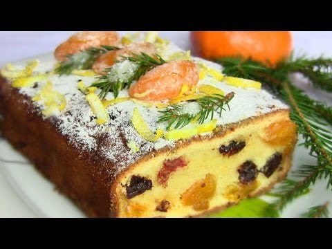 Видео рецепт Рождественский торт с мандаринами
