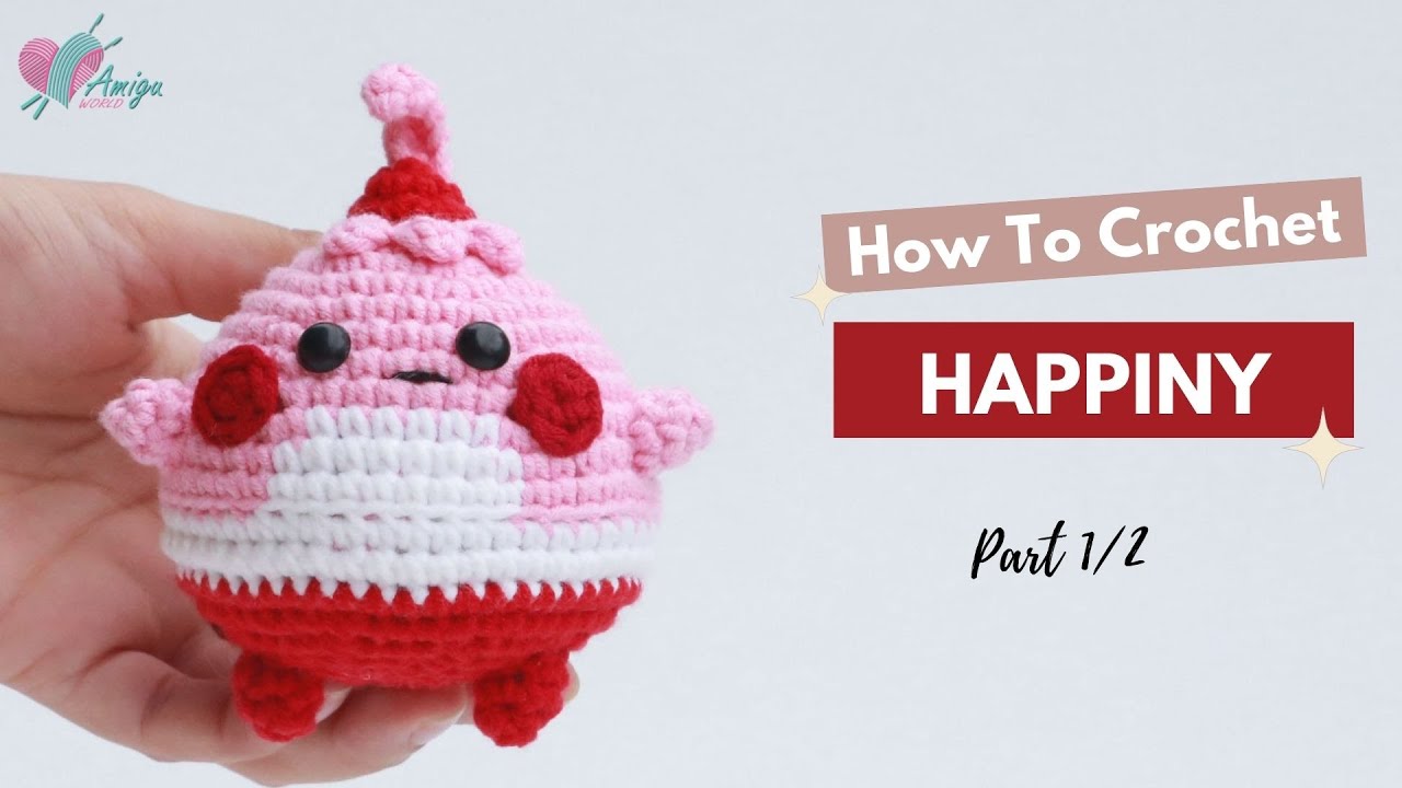 #325 | Amigurumi Happiny (1/2) | How to crochet Pokémon amigurumi | Free pattern | AmiguWorld