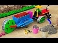 Diy tractor making automatic brick production machine  diy mini contruction machine  sunfarming