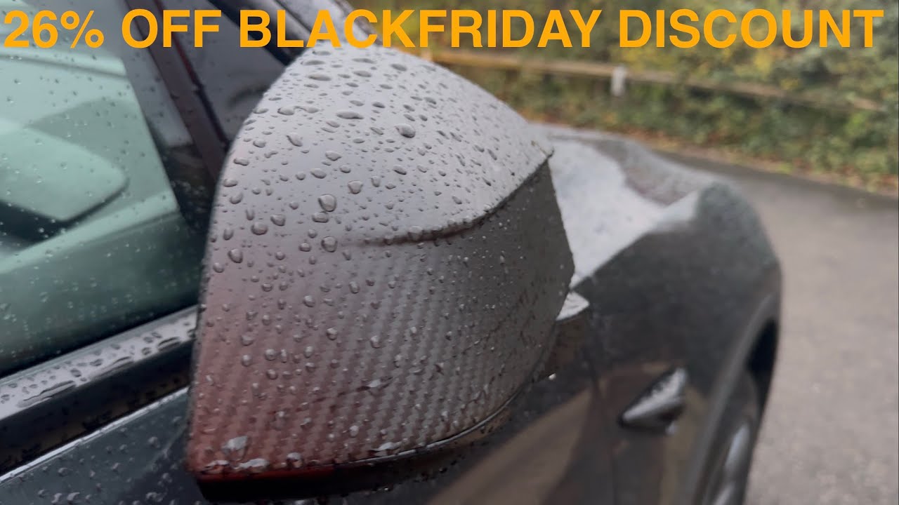 Model Y Juniper AWD Long Range 2026 cool accessory from Hansshow carbon fiber side mirror cover