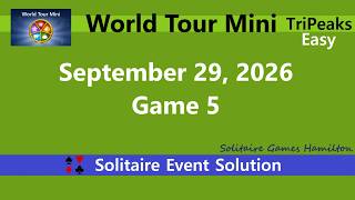 World Tour Mini Game #5 | September 29, 2026 Event | TriPeaks Easy screenshot 3