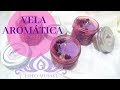 VELA AROMÁTICA, cera de soya y parafina