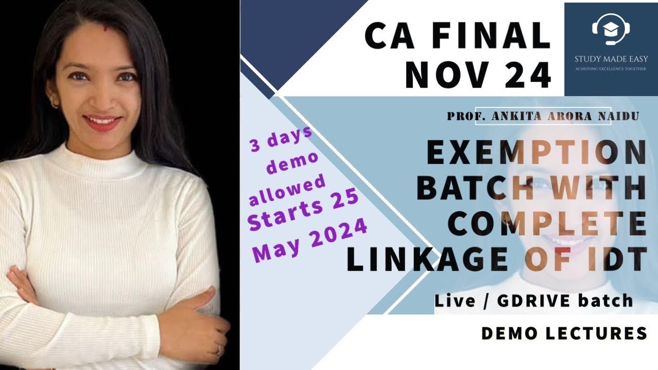 GST CA FINAL ZOOM LIVE BATCH DEMO DAY 1 Nov 24 - YouTube