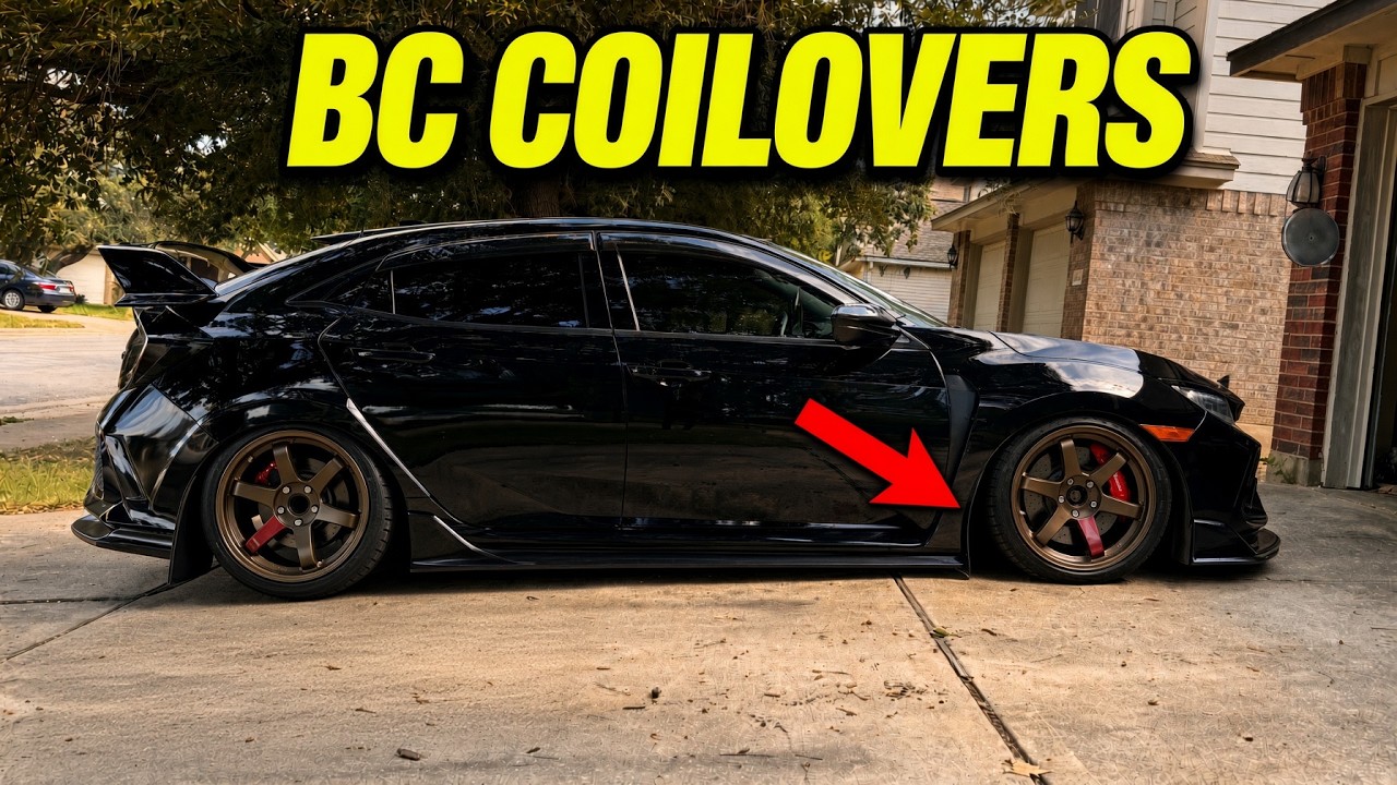 My Civic Type R Gets Slammed On Coils - YouTube