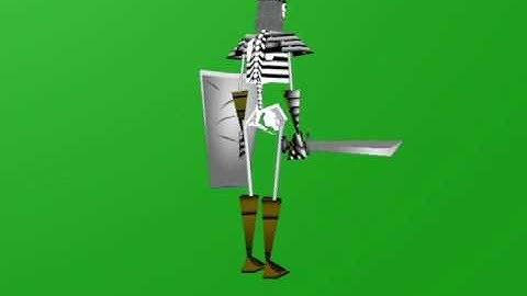 3d skeleton warrior