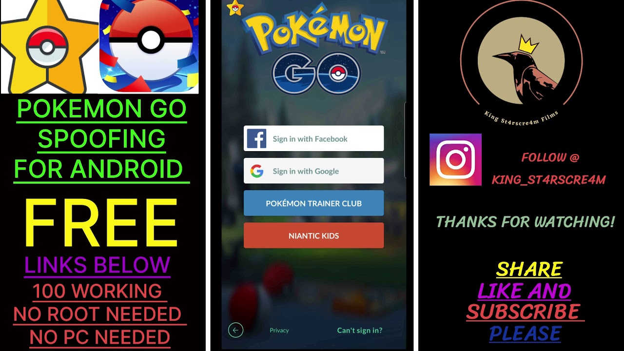 Gmail Login PGsharp Pokemon Go Spoofing On Android YouTube