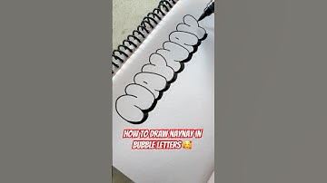 NayNay in bubble letters!!🤩 #art #satisfyling #drawingtutorial #fyp #foryourpage