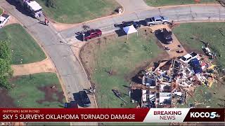 Sky 5 shows destruction after tornadoes hit Enid, Oklahoma