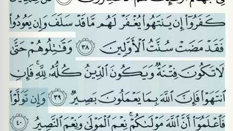 تلاوة مباركة لما تيسر من سورة الأنفال بصوت القارئ مصطفى طارق.