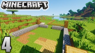 STARTING THE COMPOND | Minecraft Survival Let's Play | Episode 4