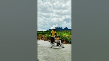 The process of leveling the concrete pavement