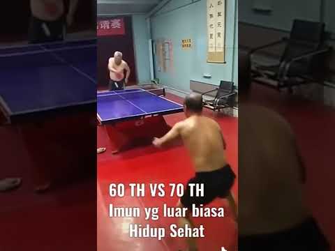 Kakek2 Umur 70Th Vs 60Th Masih Hebat Bermain Pingpong