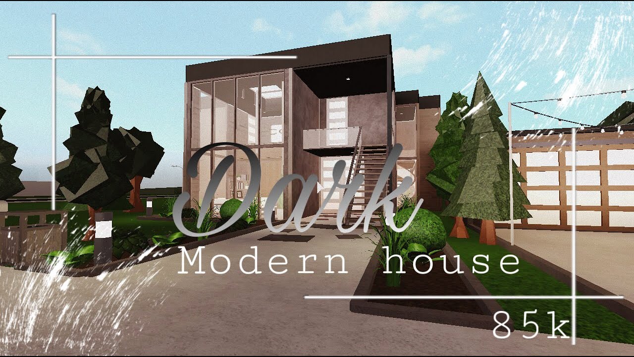 Dark modern house 88k BLOXBURG YouTube