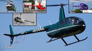 Various Helicopters Video - Robinson R44 Raven II Hover Check, Takeoff & Landing, etc.