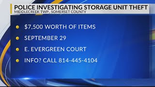 Police Investigating Storage Unit Theft
