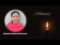Obituary - Ms. Marbahun Euphemia Kharmaw passed away