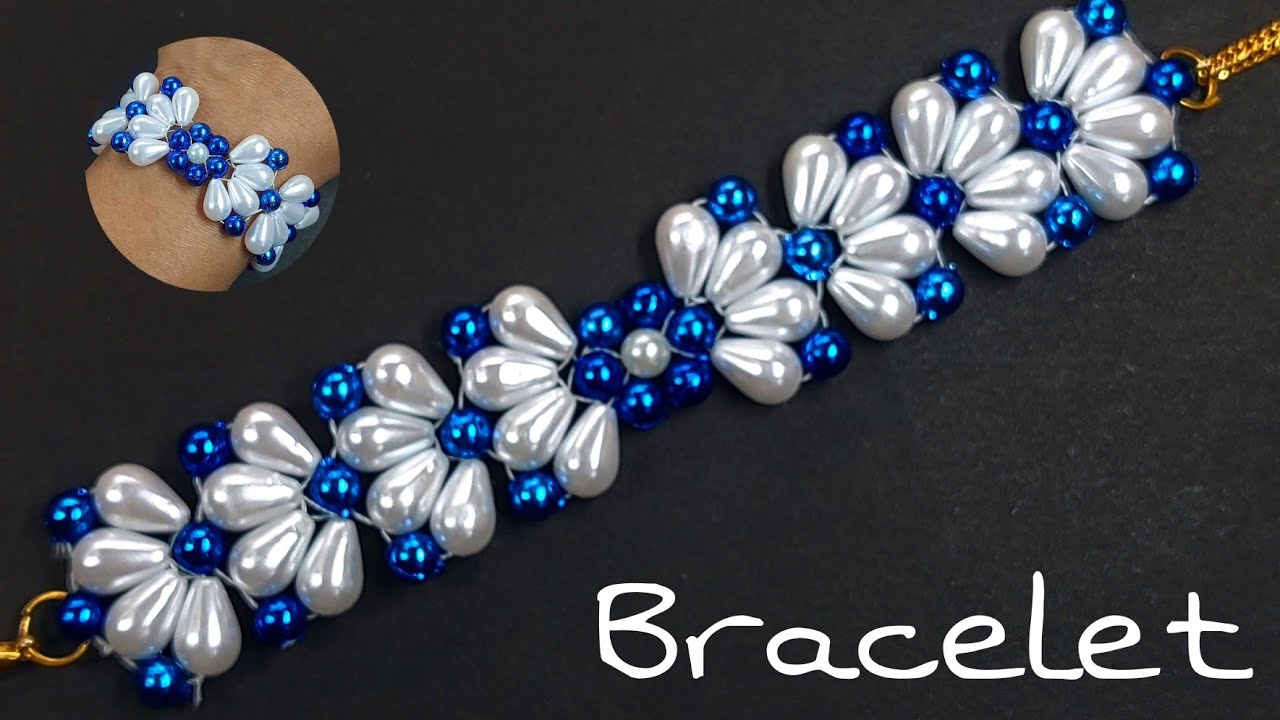 PEARL BRACELET IDEA #0136 / Beautiful Jewellery Making /HOW TO MAKE PEARL BRACELET