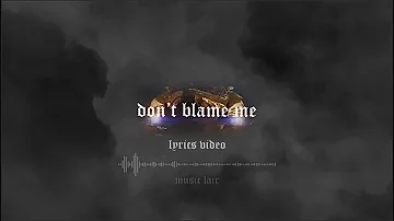 taylor swift - don't blame me: lyrics video (slowed + reverb)