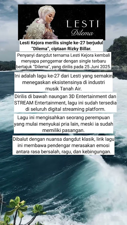 Lesti Kejora merilis single ke-27 berjudul “Dilema”, ciptaan Rizky Billar. #shorts