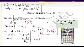 Bấm máy tính tích phân 2 ẩn - máy 580