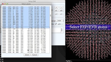Qgui: Free energy calculations and EVB simulations