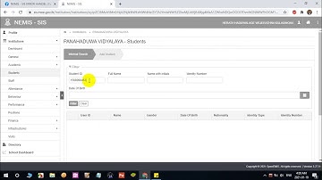 Nemis sis Add students in the system