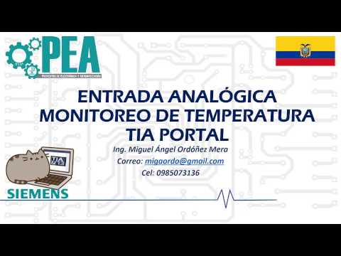 TIA Portal 6: Entrada analógica, monitoreo de temperatura