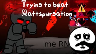 Trying to beat Mattspurgation in the Friday Night Funkin Matt Boxing Mod