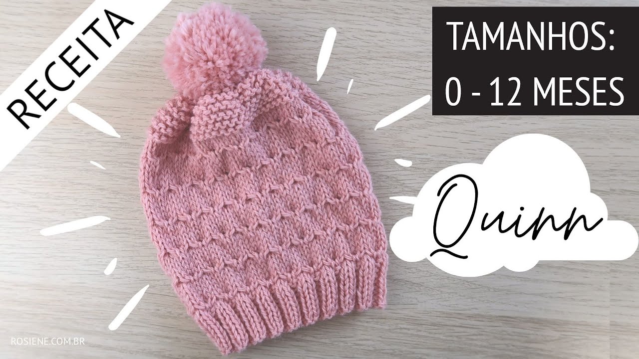 ✅ Touca de Bebê em Tricô - Passo a Passo por Rosiene