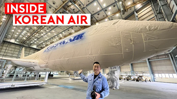 Inside Korean Air - Painting a 747 + Airplane Food...
