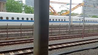 JR東海N700S系0番代トウJ10編成東海道新幹線こだま727号新大阪行き浜松町駅通過