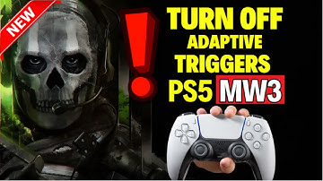 How to Turn OFF Adaptive Triggers PS5 MW3 - EASY FIX