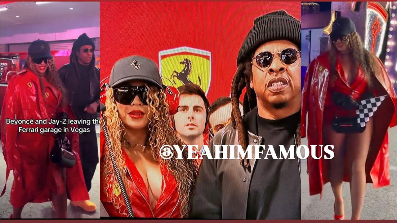 Beyonce & Jay Z attend the Ferrari Formula 1 Vegas Grand Prix Race # ...
