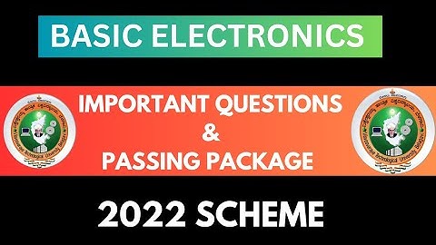 Vtu Basic Electronics Important Questions To Pass🔥🔥2022 Scheme