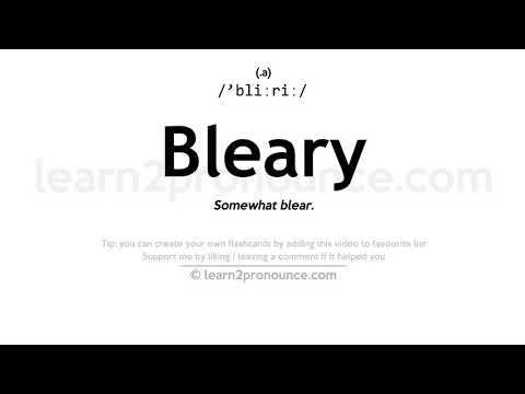 Video: Kas see on blearily määrsõna?