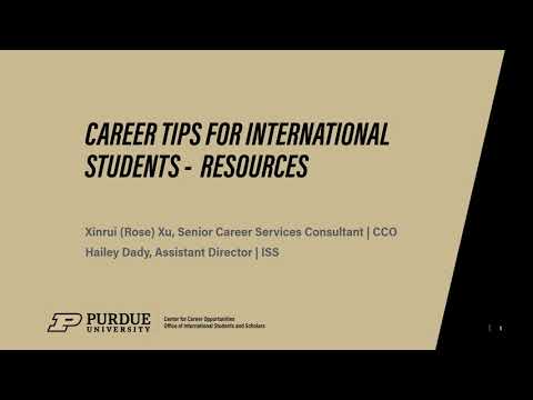Career tips for international students - Resources