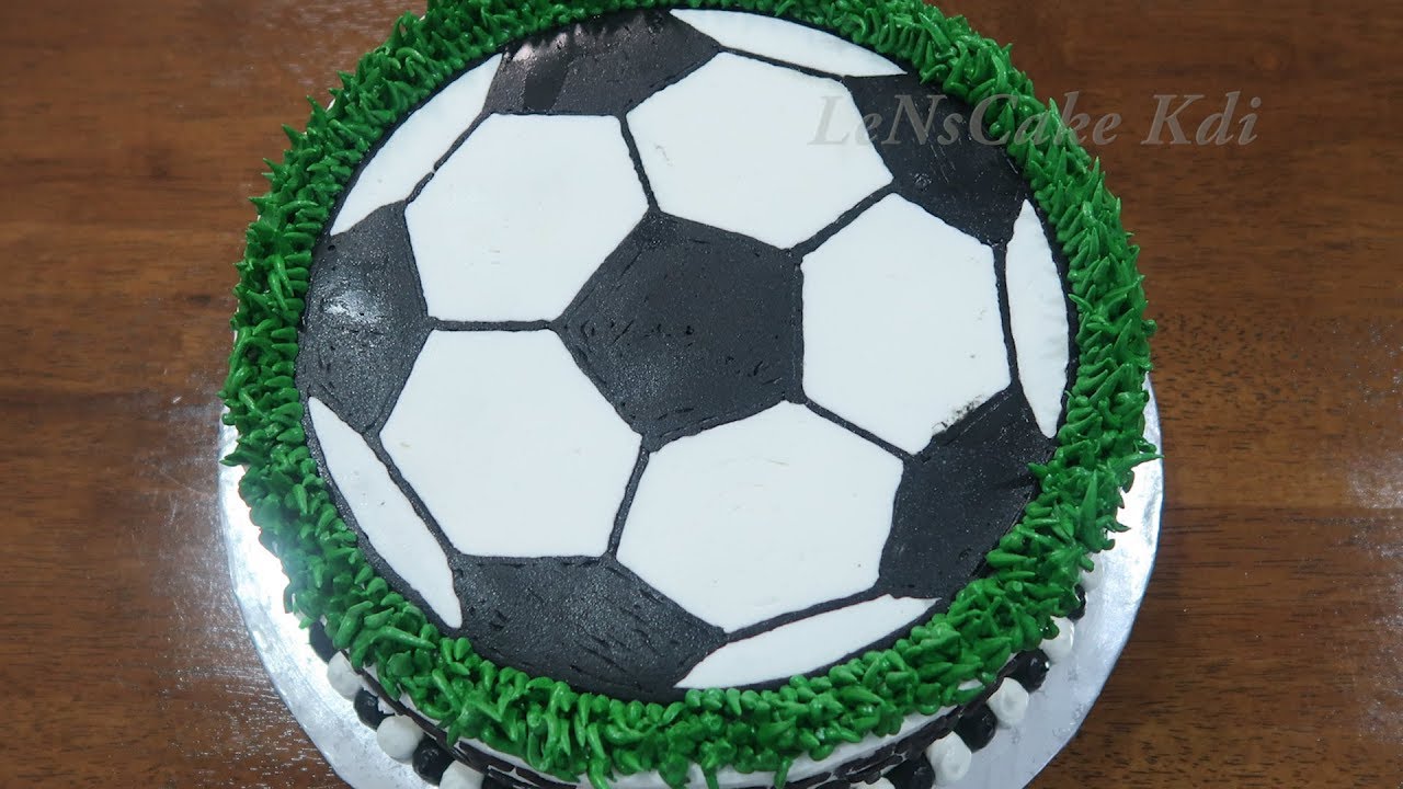 Tutorial menghias kue ulang tahun motif bola, mudah dan simple