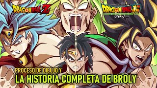 La Historia de las Películas de Broly en 8 minutos y proceso de dibujo | #dragonball #broly