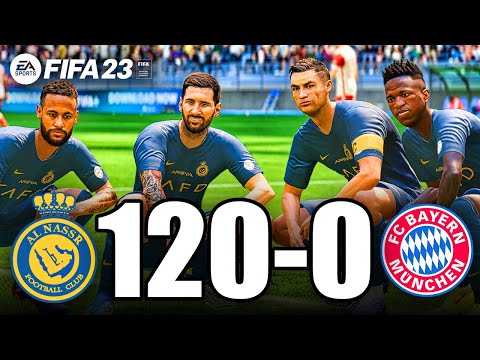 FIFA 23 - MESSI, RONALDO, MBAPPE, NEYMAR, LEWANDOWSKI All Star | Al NASSR 120-0 FC BAYERN [4k HDR]